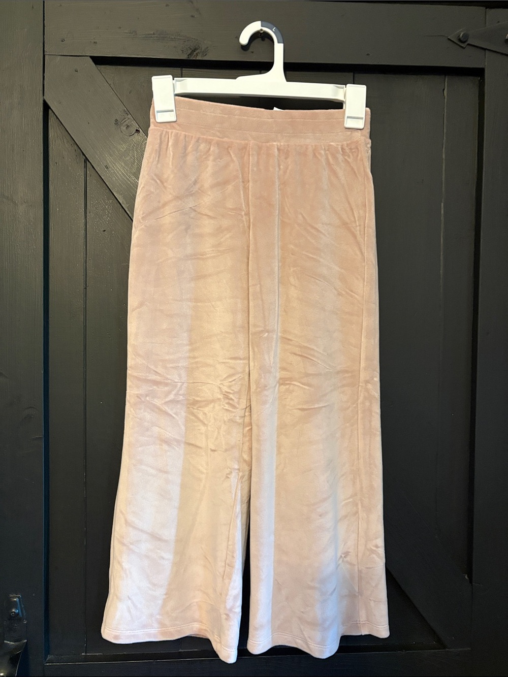 Zella Light Blush Velvet Wide-Leg Pants